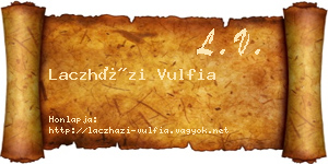 Laczházi Vulfia névjegykártya