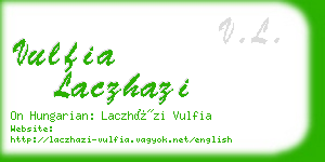 vulfia laczhazi business card